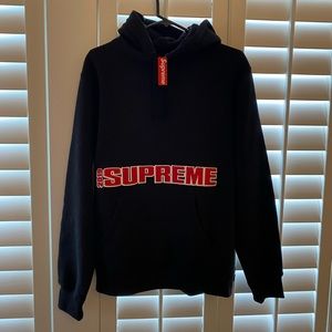 Authentic Black Hooded Supreme Sweatshirt